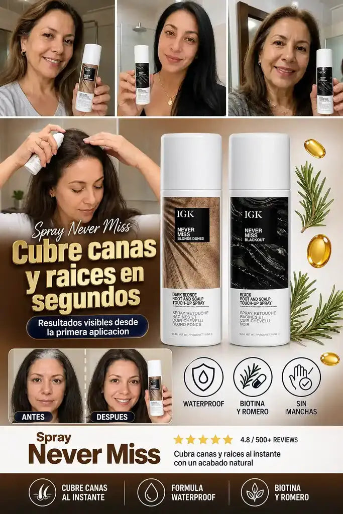 Spray Retoque de Raíces - Canas Cubiertas, Siempre Lista - PACK 2 UNIDADES