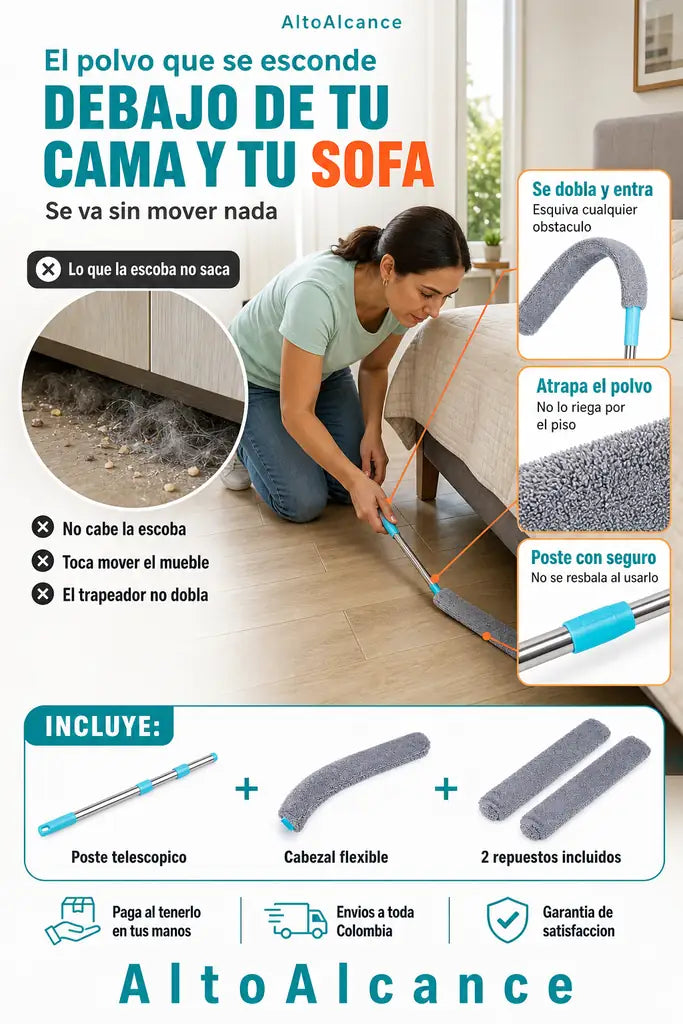 FlexiPolvo - Cabezal Limpieza Profunda Para Rincones y Zonas Dificiles - Ultimas Unidades Disponibles