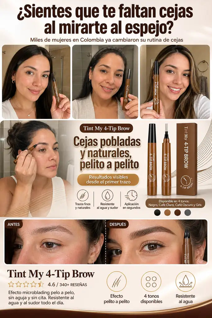 Lapiz Cejas (Pack x2) - Efecto Microblading Sin Aguja - Disponible en 4 Tonos
