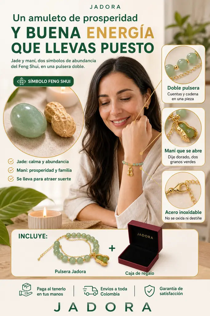 Doble Pulsera de Jade - La Suerte y Buena Energía De Tu Lado -HOY 30% OFF
