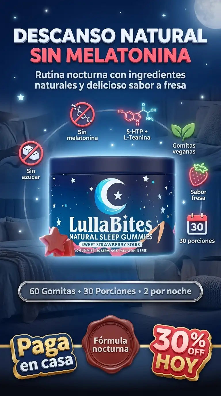 Gomitas LullaBites – Descanso natural sin melatonina - HOY 30% DESCUENTO