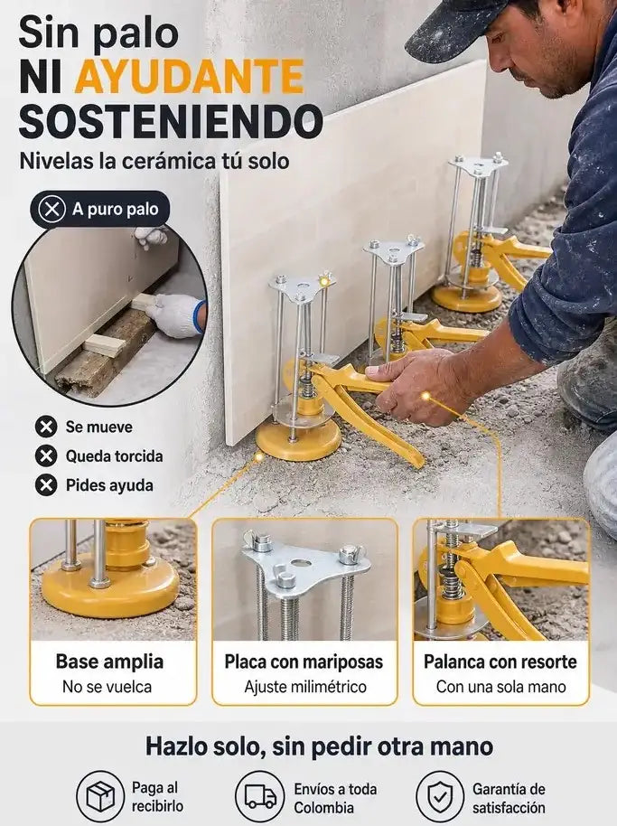 NivelMax - Nivela Cada Baldosa Sin Reprocesos - Oferta Pack x2