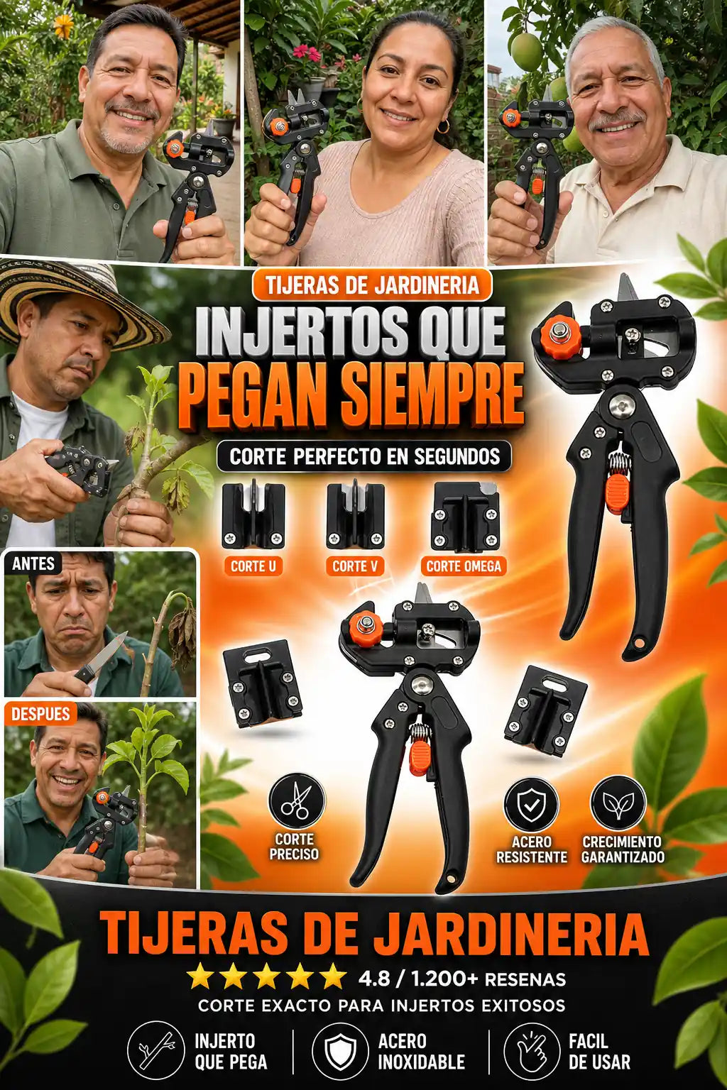 Tijeras de Jardineria - Injertos que Pegan Siempre - Descuento Especial Hoy