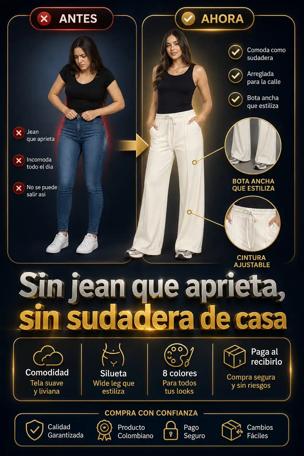 Pantalon Vena Dama - Comoda y Elegante a la Vez - 30% DESCUENTO HOY