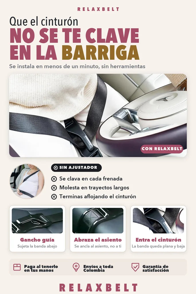 Cinturón de Viaje para Embarazada - Comodidad en Cada Trayecto - 30% Descuento