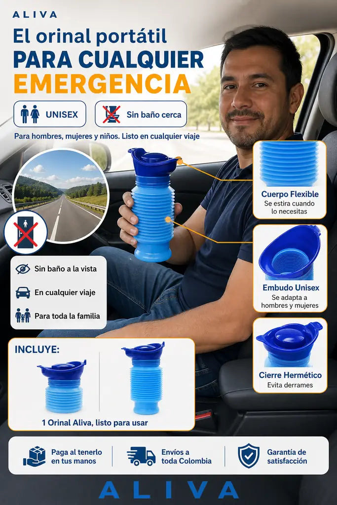Orinal Portatil - Unisex, Flexible y Compacto - Descuento Especial Hoy