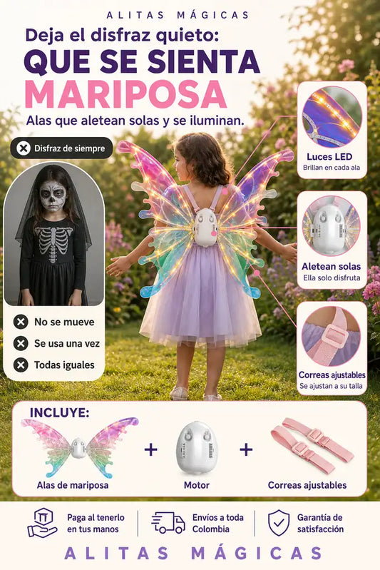 Alas de Mariposa con Luces LED -Con Sonido y Movimiento - Ultimas Unidades